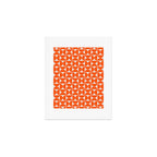 Mid-Century Modern Pattern No.27 Mini - Off-White and Orange Art Print Gallery Image 1