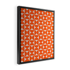 Mid-Century Modern Pattern No.27 Mini - Off-White and Orange Framed Canvas Print Gallery Image 2