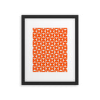 Mid-Century Modern Pattern No.27 Mini - Off-White and Orange Framed Art Print Gallery Image 5