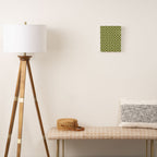 Mid-Century Modern Pattern No.29 Mini - Off-White and Green Canvas Print Gallery Image 2
