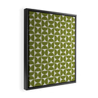 Mid-Century Modern Pattern No.29 Mini - Off-White and Green Framed Canvas Print Gallery Image 2