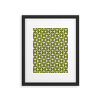 Mid-Century Modern Pattern No.29 Mini - Off-White and Green Framed Art Print Gallery Image 5