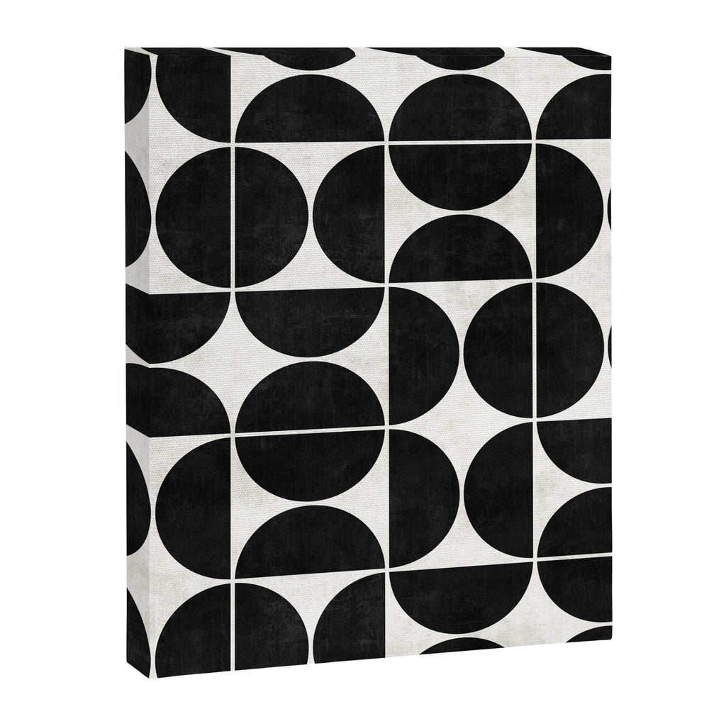 Mid-Century Modern Pattern No.3 - Black and White Canvas Print Gallery Image 6