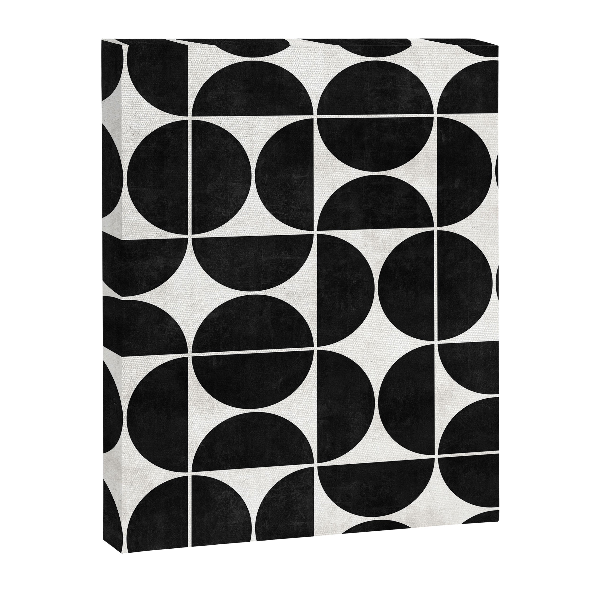 Mid-Century Modern Pattern No.3 - Black and White Canvas Print Gallery Image 6