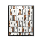 Mid-Century Modern Pattern No.4 - Concrete and Wood Framed Canvas Print Gallery Image 6
