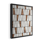 Mid-Century Modern Pattern No.4 - Concrete and Wood Framed Canvas Print Gallery Image 2