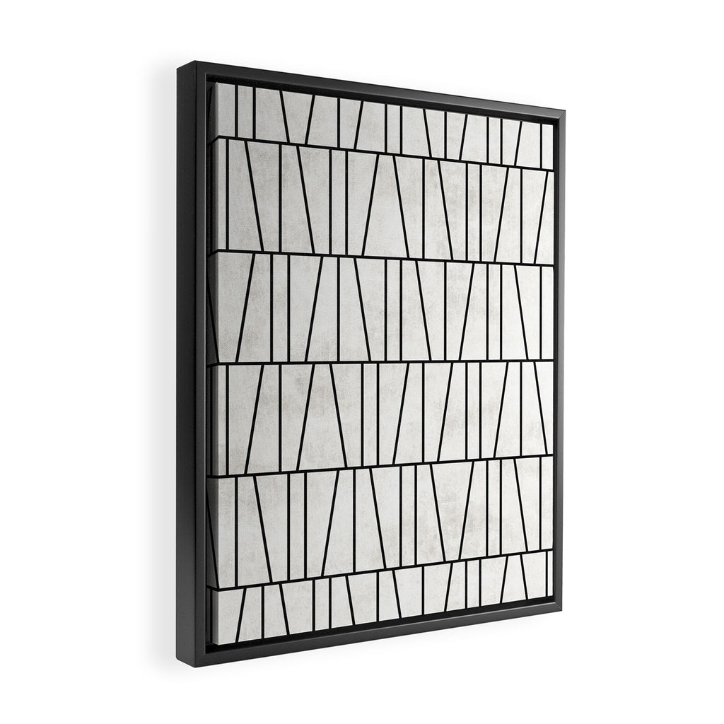 Mid-Century Modern Pattern No.6 - White Framed Canvas Print Gallery Image 2