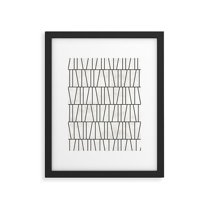 Mid-Century Modern Pattern No.6 - White Framed Art Print Gallery Image 1