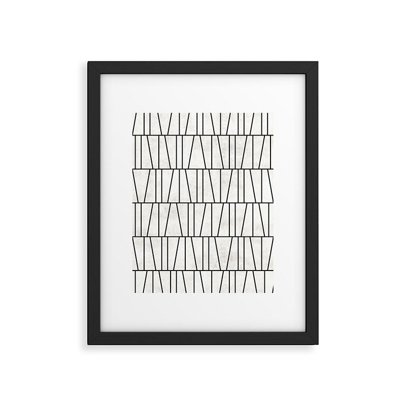 Mid-Century Modern Pattern No.6 - White Framed Art Print Gallery Image 4