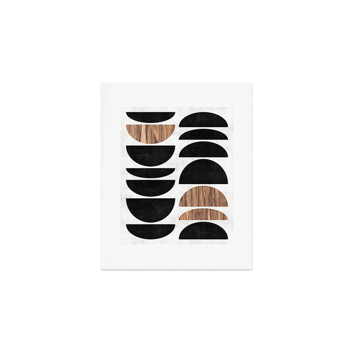 Mid-Century Modern Pattern No.7 - Concrete and Wood Art Print Gallery Image 1