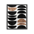 Mid-Century Modern Pattern No.7 - Concrete and Wood Framed Canvas Print Gallery Image 6