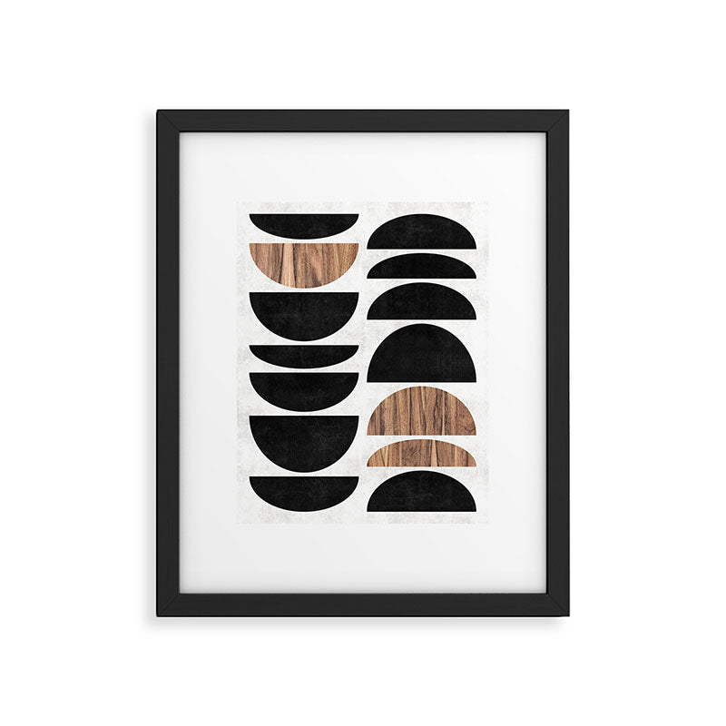 Mid-Century Modern Pattern No.7 - Concrete and Wood Framed Art Print Gallery Image 5