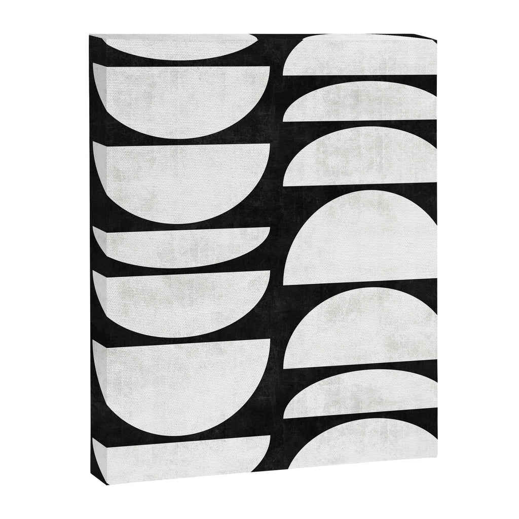 Mid-Century Modern Pattern No.8 - Black and White Canvas Print Gallery Image 6