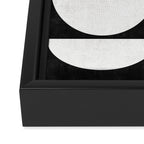 Mid-Century Modern Pattern No.8 - Black and White Framed Canvas Print Gallery Image 3