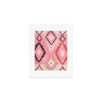 Moroccan Berber Rug Design No.60 - Multicolor, Pink Art Print Gallery Image 1