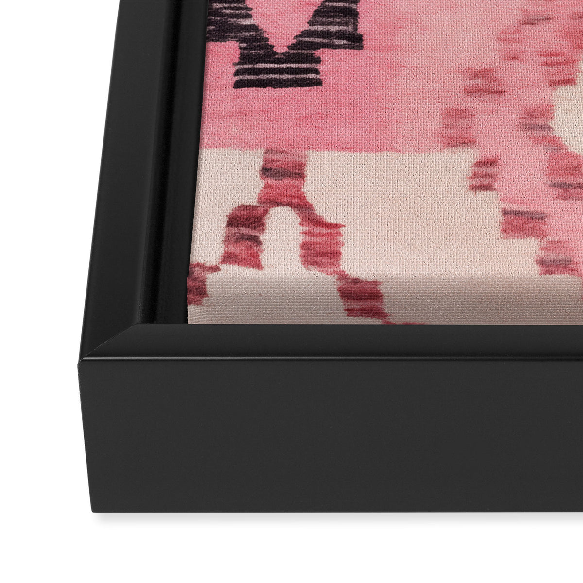 Moroccan Berber Rug Design No.60 - Multicolor, Pink Framed Canvas Print Gallery Image 3