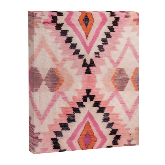 Moroccan Berber Rug Design No.65 - Multicolor, Pink Canvas Print Gallery Image 1