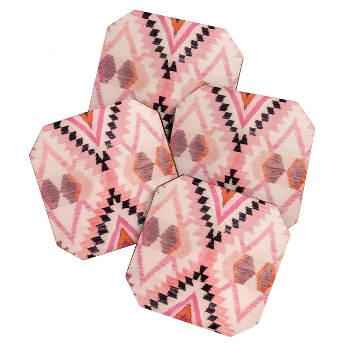 Moroccan Berber Rug Design No.65 - Multicolor, Pink Coaster Gallery Image 1