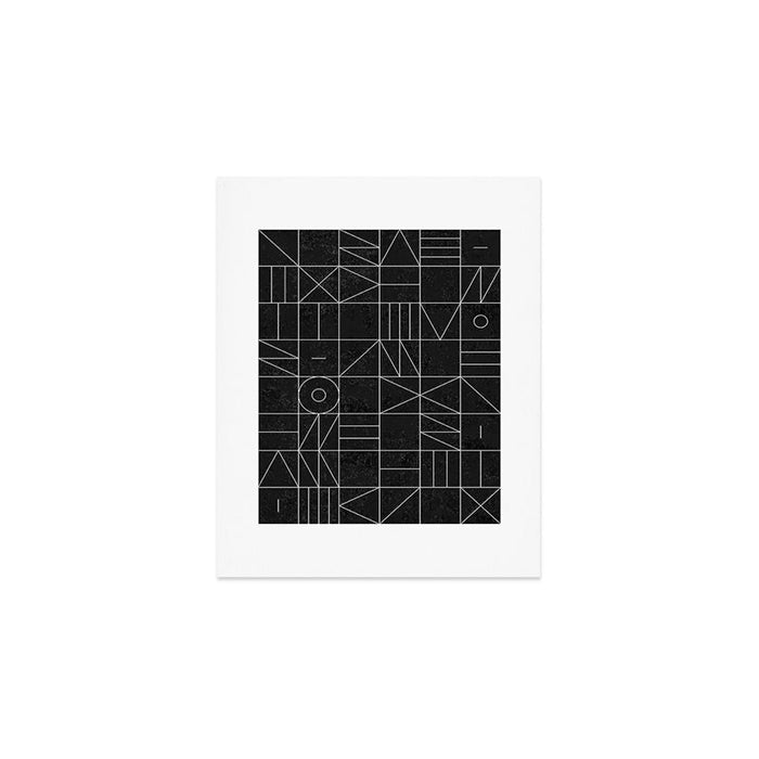 My Favorite Geometric Patterns No.9 - Black Art Print Gallery Image 1