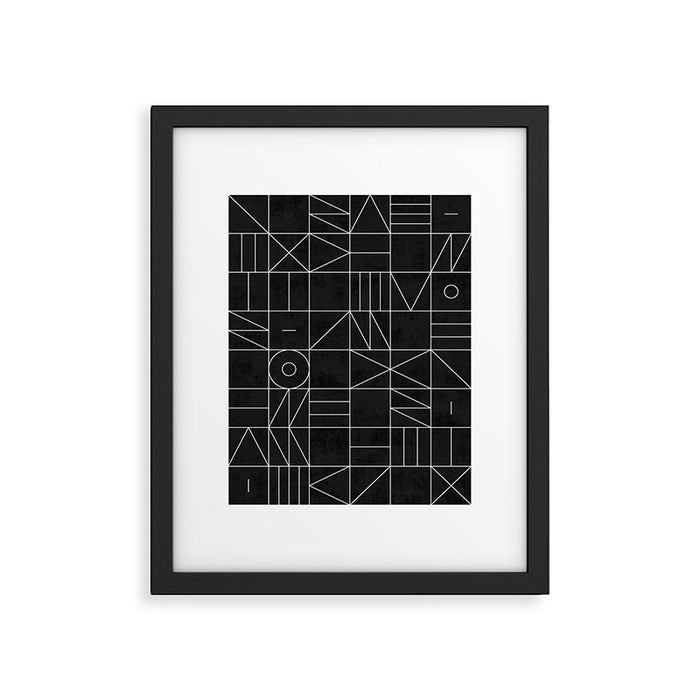 My Favorite Geometric Patterns No.9 - Black Framed Art Print Gallery Image 1