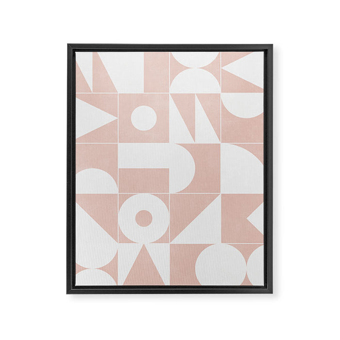 My Favorite Geometric Patterns No.11 - Pale Pink Framed Canvas Print Gallery Image 1