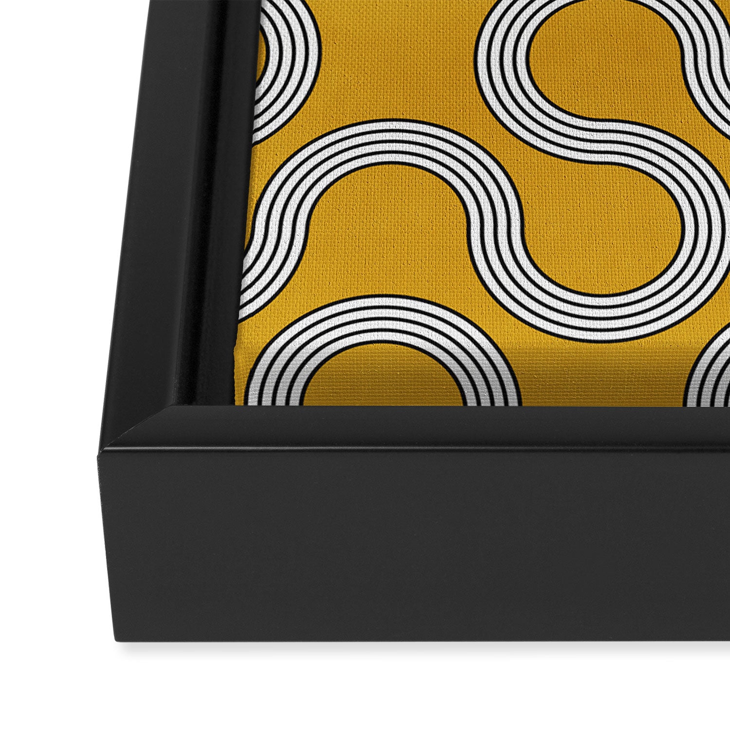 My Favorite Geometric Patterns No.31 - Mustard Yellow Framed Canvas Print Gallery Image 3