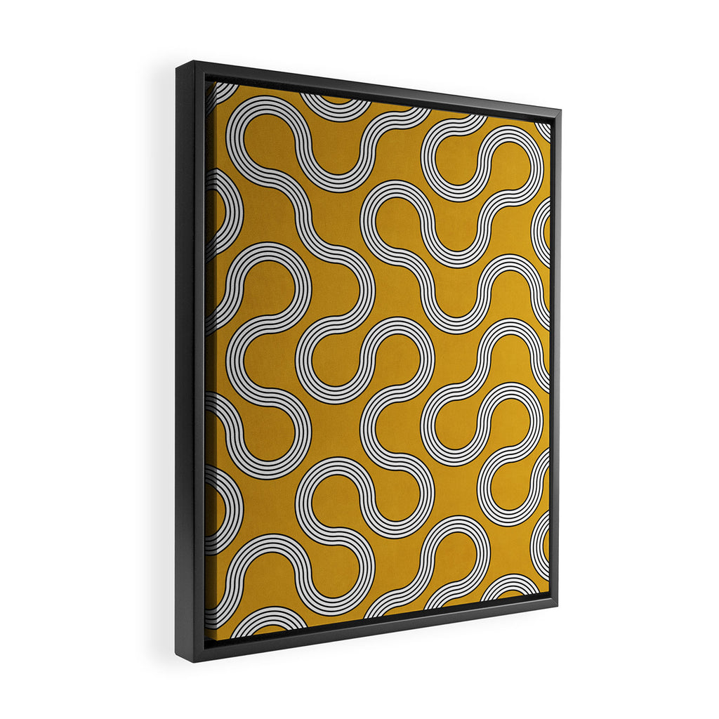 My Favorite Geometric Patterns No.31 - Mustard Yellow Framed Canvas Print Gallery Image 2