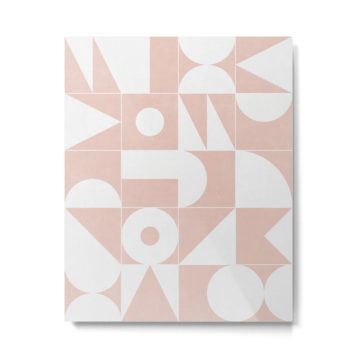 My Favorite Geometric Patterns No.11 - Pale Pink Metal Print Gallery Image 1