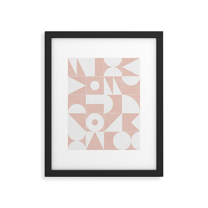 My Favorite Geometric Patterns No.11 - Pale Pink Framed Art Print Gallery Image 1