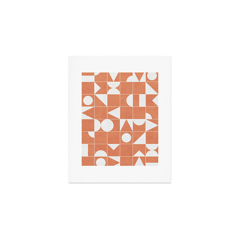My Favorite Geometric Patterns No.14 - Coral Art Print Gallery Image 1