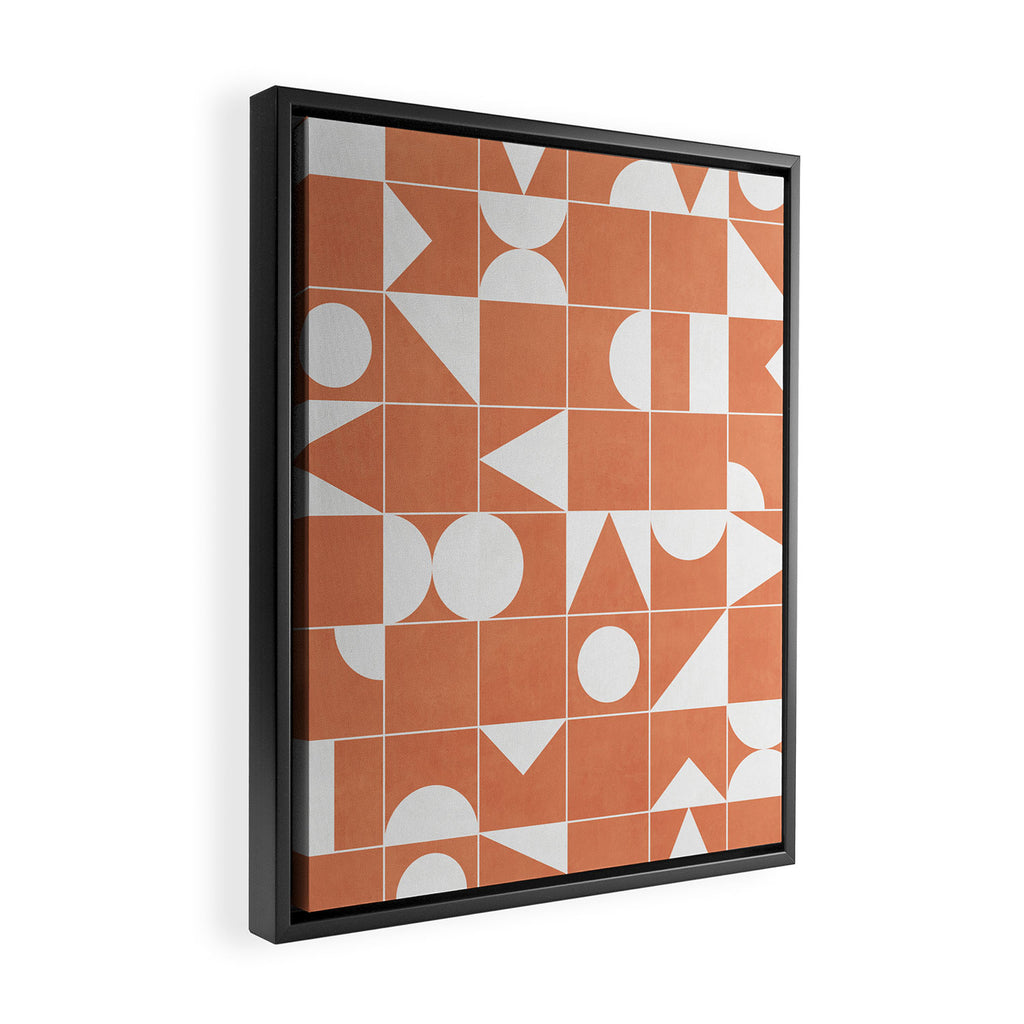 My Favorite Geometric Patterns No.14 - Coral Framed Canvas Print Gallery Image 2