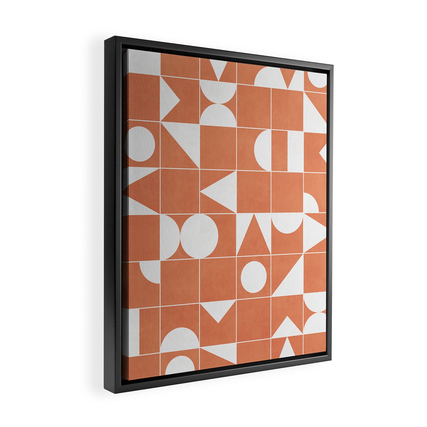 My Favorite Geometric Patterns No.14 - Coral Framed Canvas Print Gallery Image 2