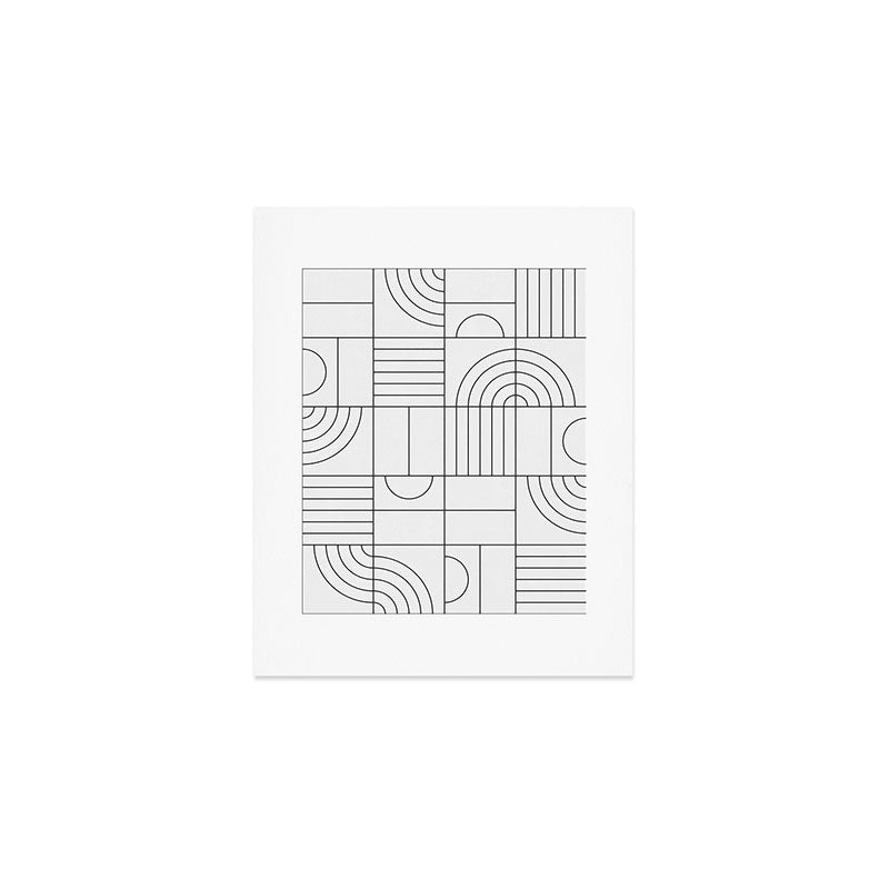 My Favorite Geometric Patterns No.19 - White Art Print Gallery Image 1