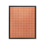Small Grid Pattern - Coral Framed Canvas Print Gallery Image 6
