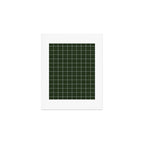 Small Grid Pattern - Deep Green Art Print Gallery Image 1