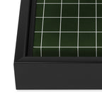 Small Grid Pattern - Deep Green Framed Canvas Print Gallery Image 3