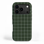 Small Grid Pattern - Deep Green iPhone Case Gallery Image 1