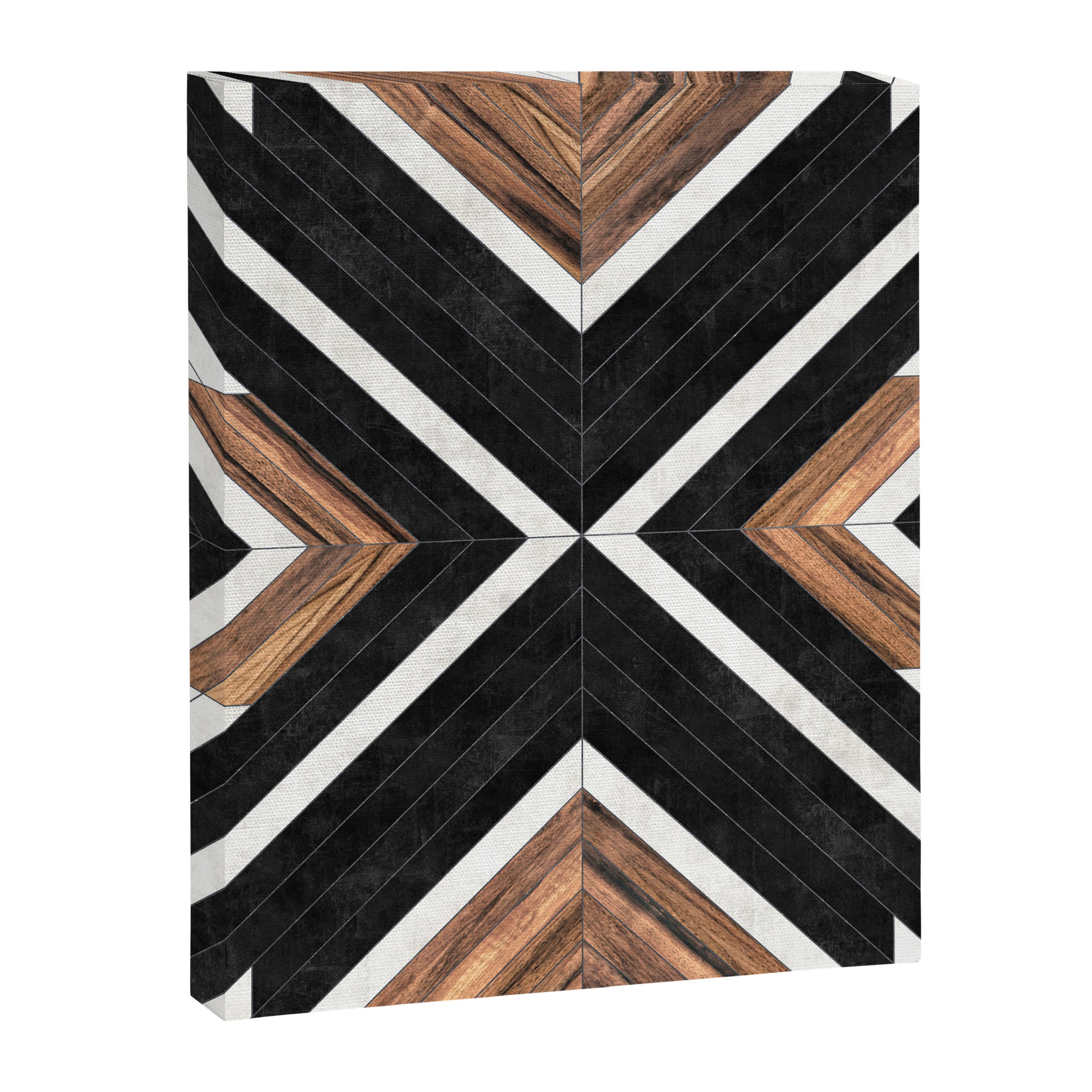 Urban Tribal Pattern No.1 - Concrete and Wood Canvas Print Gallery Image 6