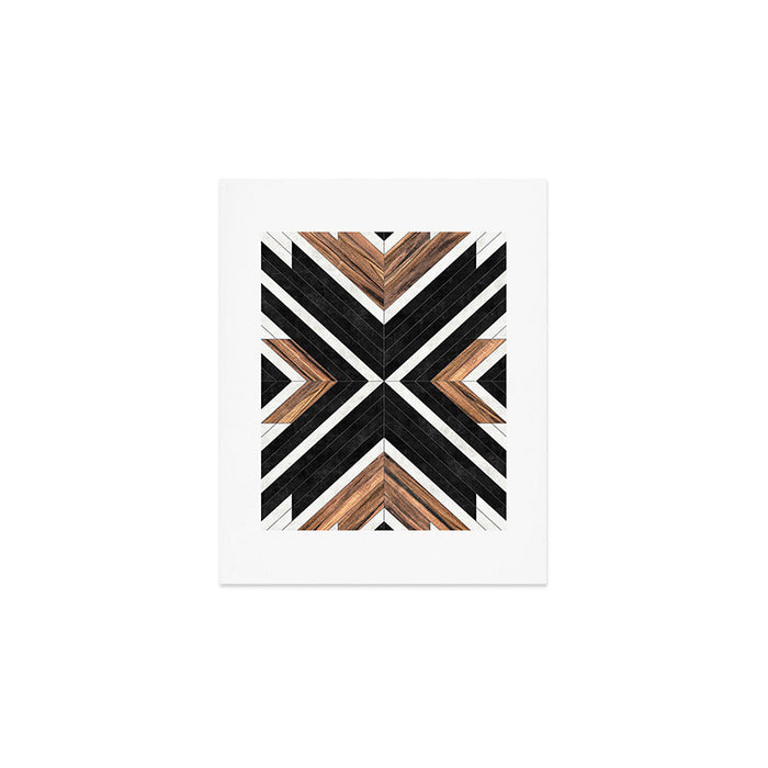 Urban Tribal Pattern No.1 - Concrete and Wood Art Print Gallery Image 1
