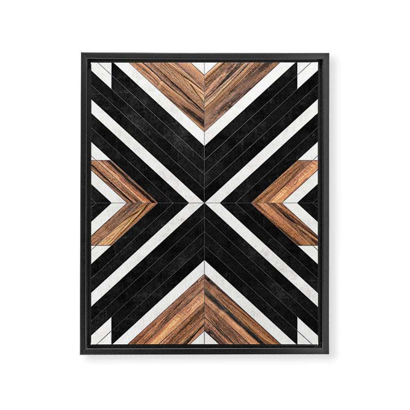 Urban Tribal Pattern No.1 - Concrete and Wood Framed Canvas Print Gallery Image 6
