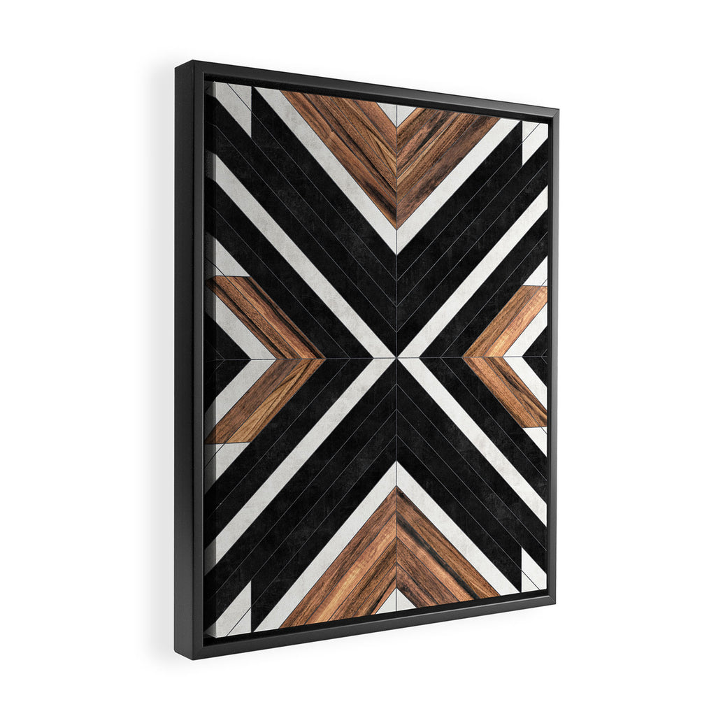 Urban Tribal Pattern No.1 - Concrete and Wood Framed Canvas Print Gallery Image 2