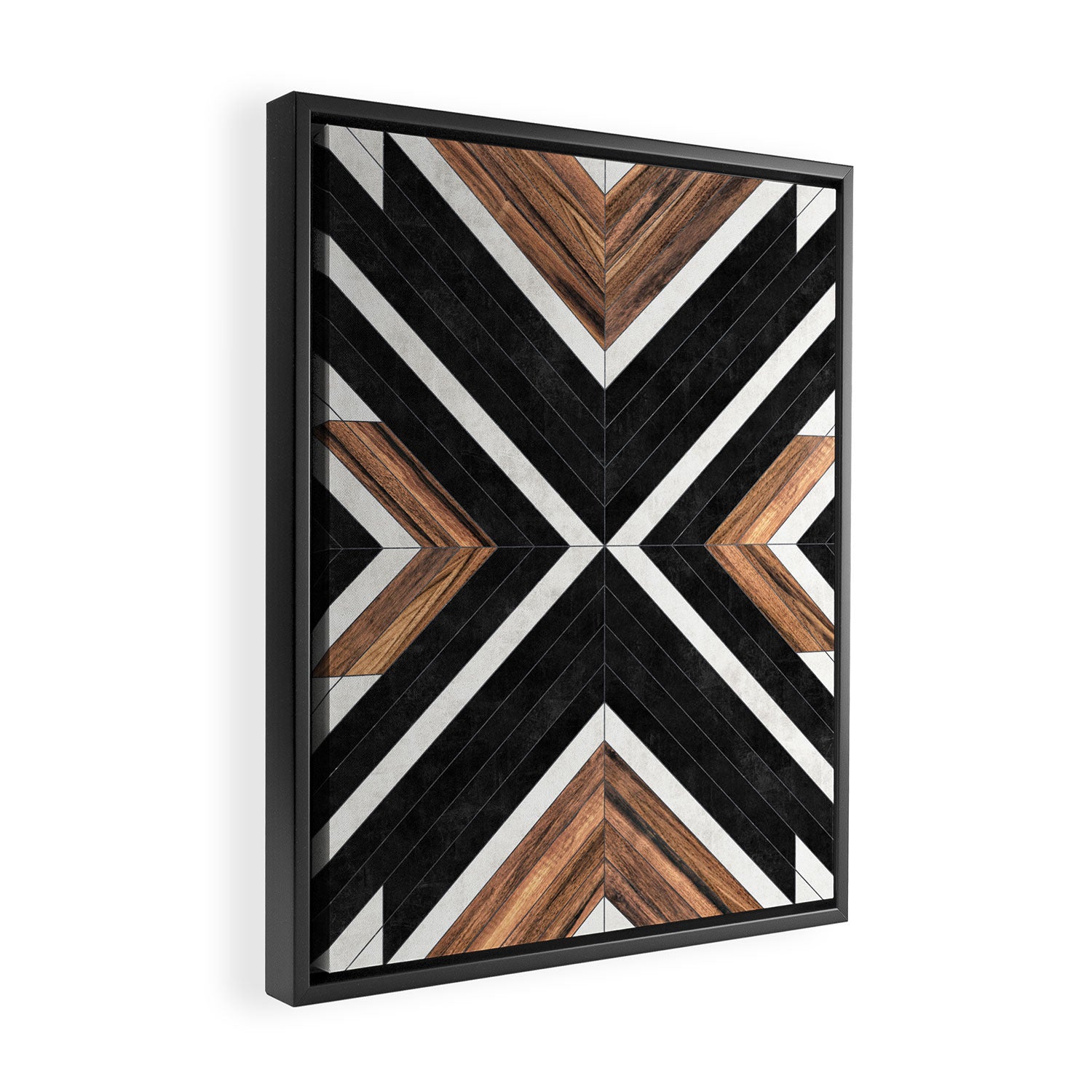 Urban Tribal Pattern No.1 - Concrete and Wood Framed Canvas Print Gallery Image 2