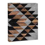 Urban Tribal Pattern No.10 - Aztec - Concrete and Wood Canvas Print Gallery Image 8