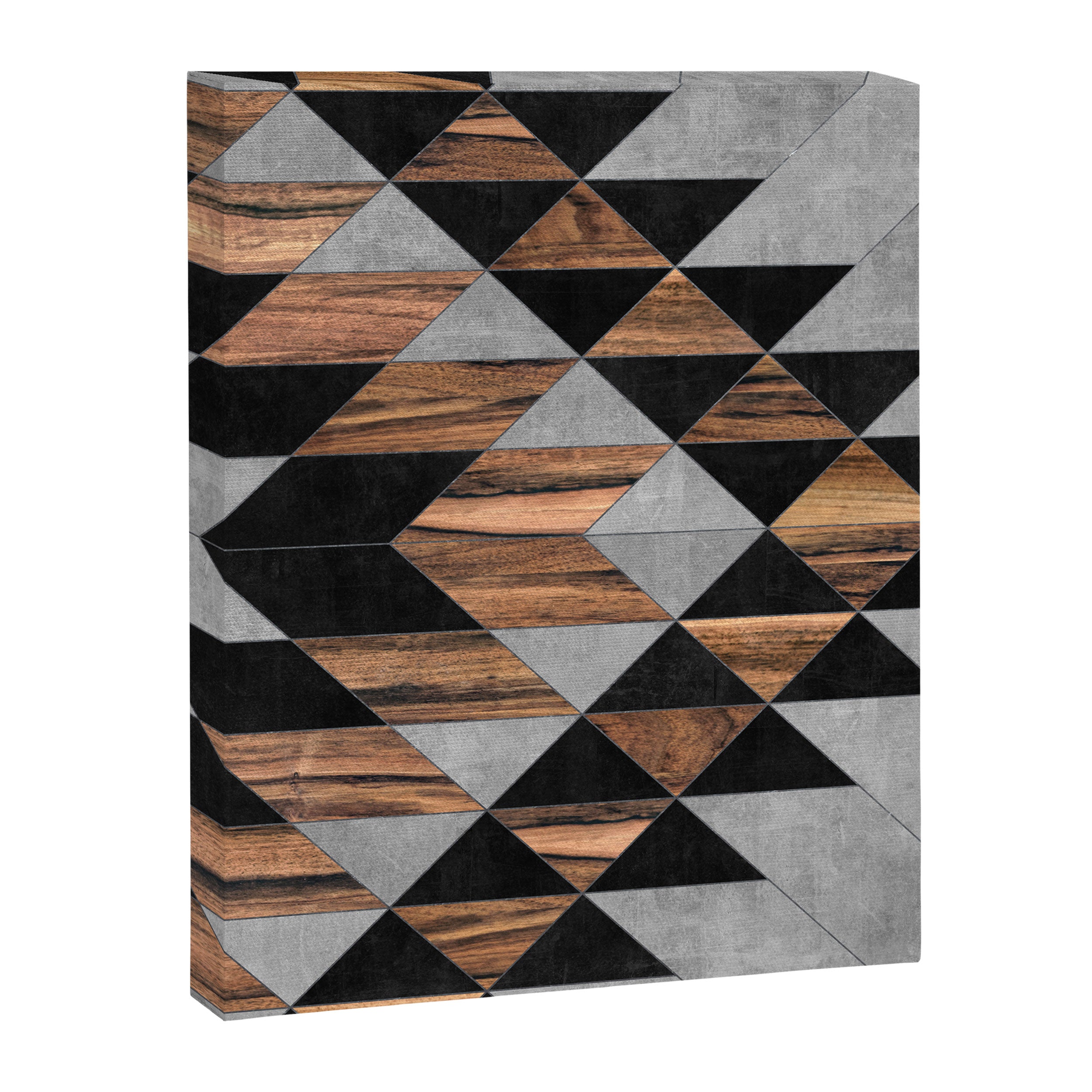 Urban Tribal Pattern No.10 - Aztec - Concrete and Wood Canvas Print Gallery Image 8