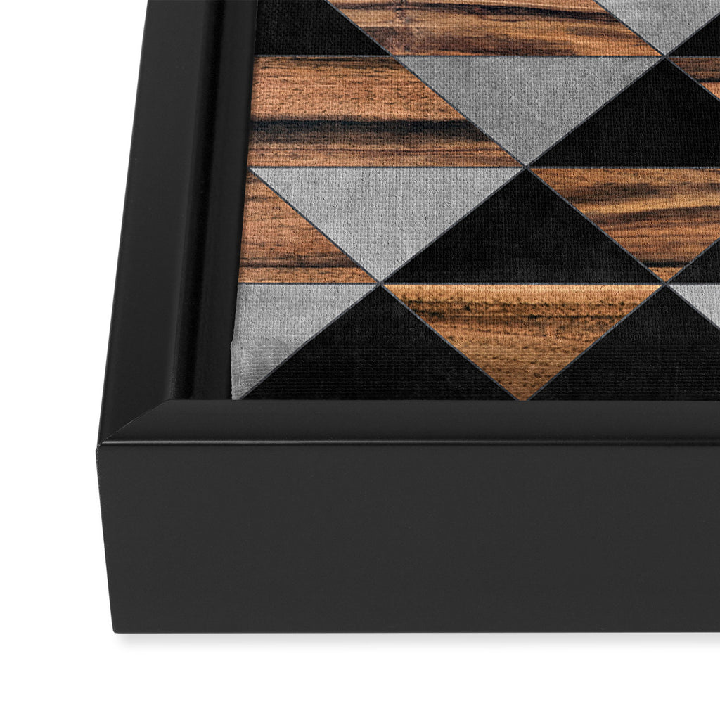 Urban Tribal Pattern No.10 - Aztec - Concrete and Wood Framed Canvas Print Gallery Image 3