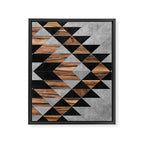 Urban Tribal Pattern No.10 - Aztec - Concrete and Wood Framed Canvas Print Gallery Image 8
