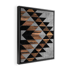 Urban Tribal Pattern No.10 - Aztec - Concrete and Wood Framed Canvas Print Gallery Image 2