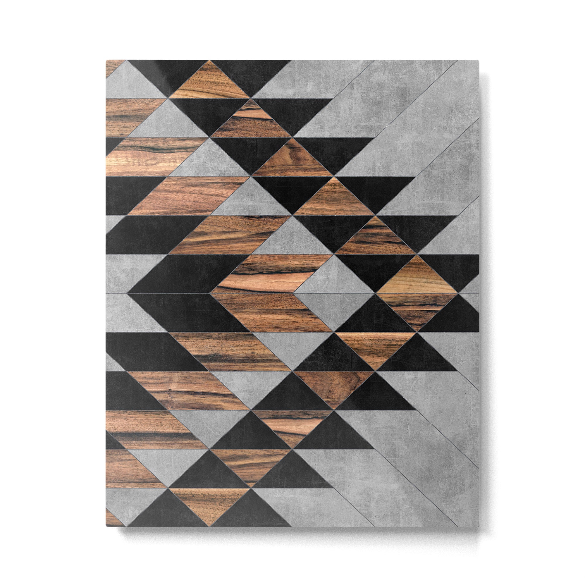 Urban Tribal Pattern No.10 - Aztec - Concrete and Wood Metal Print Gallery Image 6