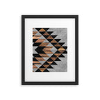 Urban Tribal Pattern No.10 - Aztec - Concrete and Wood Framed Art Print Gallery Image 6