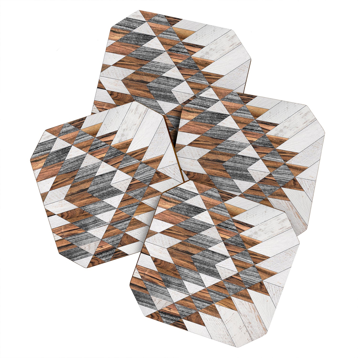 Urban Tribal Pattern No.12 - Aztec - Wood Coaster Gallery Image 1